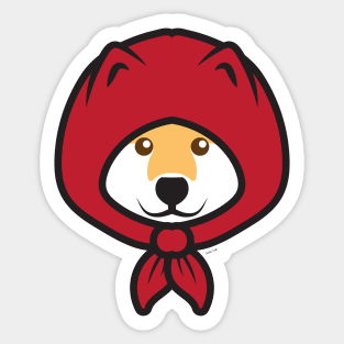 Red Riding Shibe Sticker